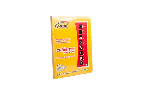 PASTA LISA 14 PUNTOS AMARILLO CARTA PAQUETE CON 25 JUEGOS
