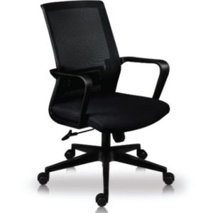 SILLA LITUANIA EJECUTIVA EN MALLA COLOR NEGRO