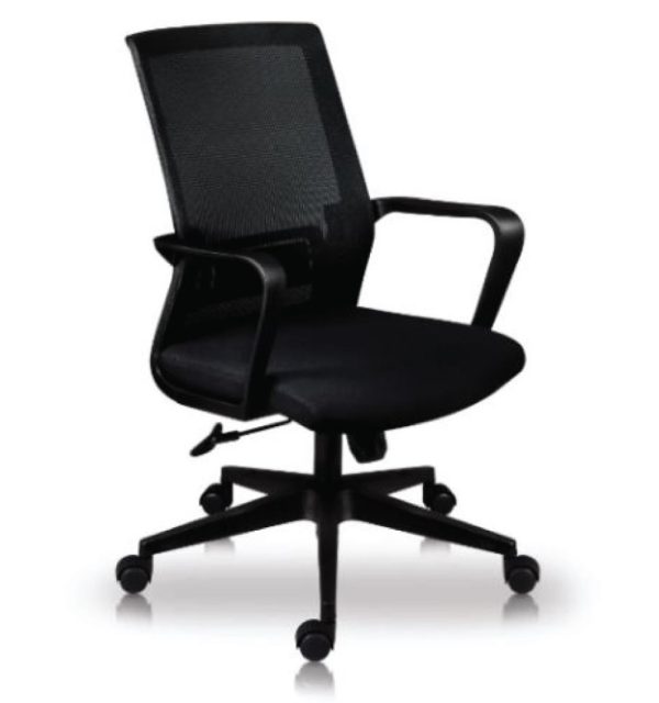 SILLA LITUANIA EJECUTIVA EN MALLA COLOR NEGRO