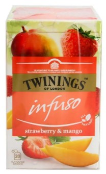 TE INFUSIÓN TWININGS DE FRESA Y MANGO 20 SOBRES DE 2 G