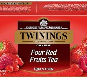 TE NEGRO TWININGS 4 FRUTAS ROJAS 25 SOBRES DE 2 G