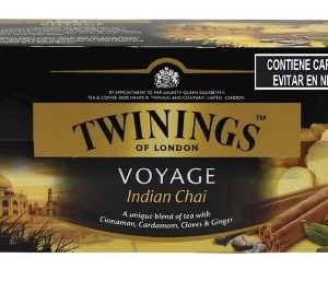 TE NEGRO TWININGS VOYAGE ESTILO INDIAN CHAI 25 SOBRES DE 2 G