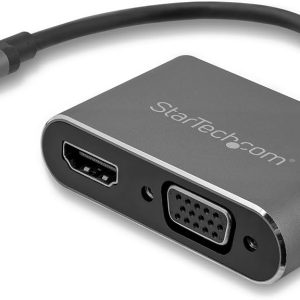 ADAPTADOR USB-C MACHO - VGA/HDMI HEMBRA, NEGRO