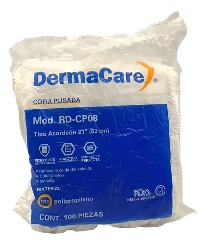 COFIA-PLISADA-DERMACARE-BLANCA-CON-100-PIEZAS_V999-388_1 COFIA PLISADA DERMACARE BLANCA CON 100 PIEZAS