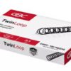 ESPIRAL TWIN LOOP METALICO NEGRO 1/4 PULGADAS PASO 3:1CON 100 PZS