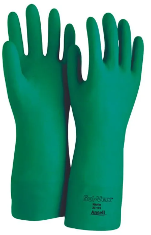 GUANTES SOLVEX ANSELL AE-37175 DE NITRILO SIN COSTURAS 33 CM TALLA 8