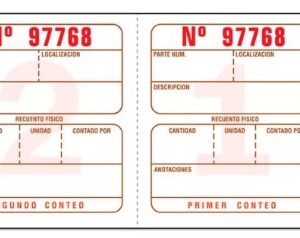 MARBETE PARA INVENTARIO B-4003 CON 500 PZAS PRINTAFORM