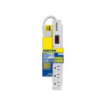 MULTICONTACTO CON SUPRESOR DE 270 PICOS SURTEK NEMA 5-15P NEMA 5- 5P BLANCO 6 SALIDAS