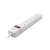 MULTICONTACTO CON SUPRESOR DE 270 PICOS SURTEK NEMA 5-15P NEMA 5- 5P BLANCO 6 SALIDAS