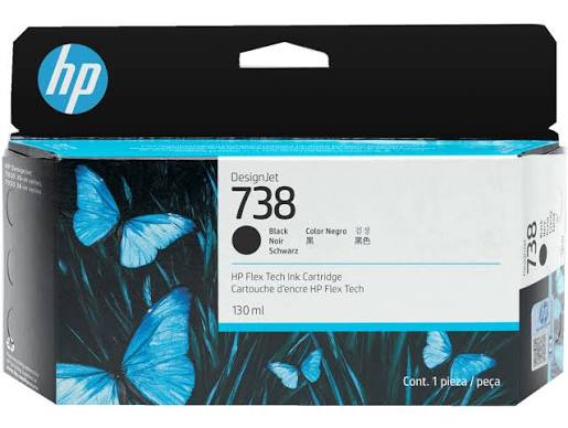 TINTA HP DESIGNJET 738 130ML COLOR NEGRO/498N4A
