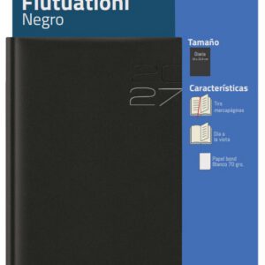 AGENDA DIARIA 2027 FORTEC SAILOR FLUTUATIONI COLOR NEGRO AD-2020