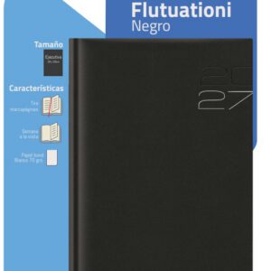 AGENDA EJECUTIVA 2027 FORTEC SAILOR FLUTUATIONI COLOR NEGRO AE-2020