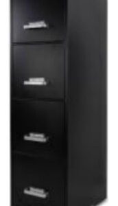 ARCHIVERO VERTICAL DE 4 GAVETAS KIRA FORTEK TAMAÑO CARTA COLOR NEGRO AV4GHF