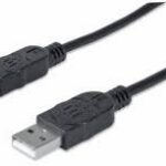 CABLE USB A MACHO MANHATTAN USB MINI 333375 NEGRO 1.8 METROS