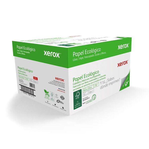 PAPEL XEROX RECICLADO 93% BLANCURA ECOLOGICO 75 G