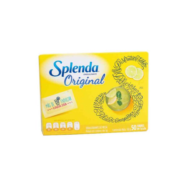 ENDULZANTE SPLENDA CAJA CON 50 SOBRES