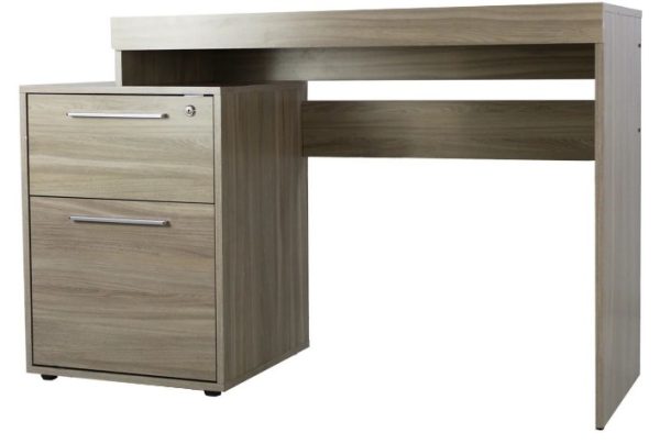 ESCRITORIO OPERATIVO KIRA MELAMINICO COLOR ENCINO DE 120 X 46 X 76CM MO120EC