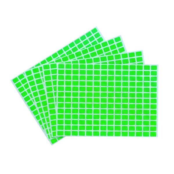 ETIQUETA ADHESIVA LESA NUMERO 1 FLUORESCENTE 5 PAQUETES CON 12 HOJAS