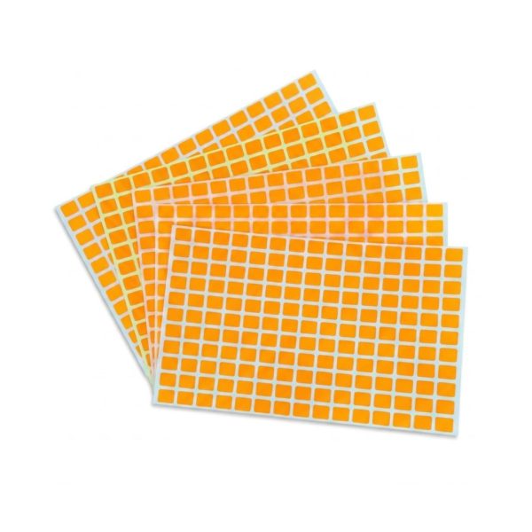 ETIQUETA ADHESIVA LESA NUMERO 1 FLUORESCENTE 5 PAQUETES CON 12 HOJAS