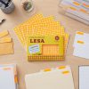ETIQUETA ADHESIVA LESA NUMERO 1 FLUORESCENTE 5 PAQUETES CON 12 HOJAS
