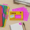 ETIQUETA ADHESIVA LESA NUMERO 1 FLUORESCENTE 5 PAQUETES CON 12 HOJAS