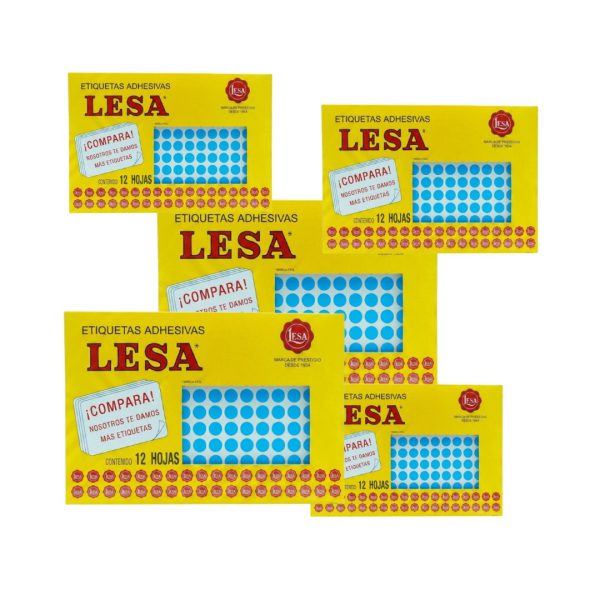 ETIQUETA-ADHESIVA-LESA-NUMERO-10-AZUL-FLUORESCENTE-11-MM-REDONDA-PAQUETE-CON-5-SOBRES_E130-432_2 ETIQUETA ADHESIVA LESA NUMERO 10 FLUORESCENTE 5 PAQUETES CON 12 HOJAS
