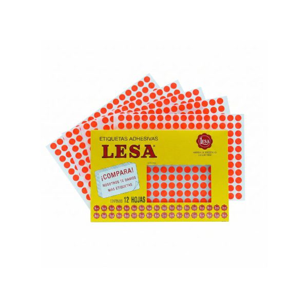 ETIQUETA-ADHESIVA-LESA-NUMERO-10-ROJO-FLUORESCENTE-11-MM-REDONDA-PAQUETE-CON-5-SOBRES_E130-427_1-1 ETIQUETA ADHESIVA LESA NUMERO 10 FLUORESCENTE 5 PAQUETES CON 12 HOJAS