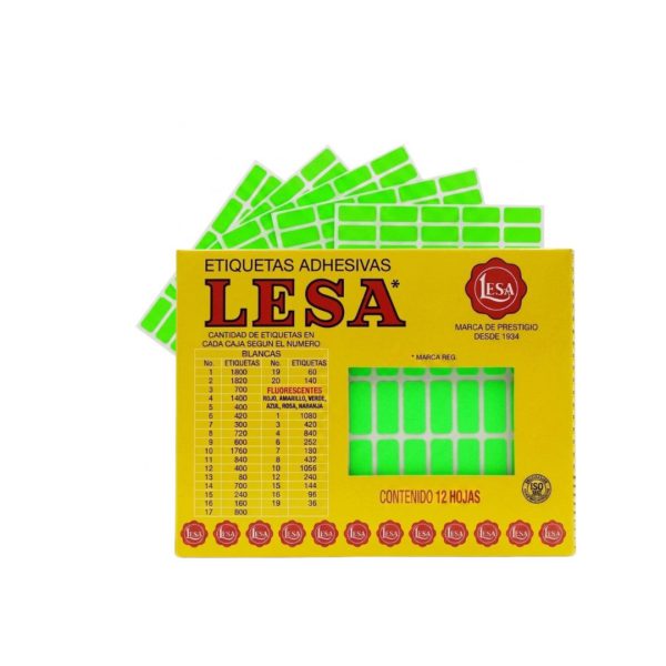 ETIQUETA-ADHESIVA-LESA-NUMERO-4-VERDE-FLUORESCENTE-20-X-8-MM-RECTANGULAR-PAQUETE-CON-5-SOBRES_E130-447_1 ETIQUETA ADHESIVA LESA NUMERO 4 FLUORESCENTE 20 X 8 MM PAQUETE CON 5 SOBRES