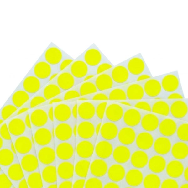 ETIQUETA ADHESIVA LESA NUMERO 9 FLUORESCENTE 5 PAQUETES CON 12 HOJAS