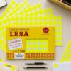 ETIQUETA ADHESIVA LESA NUMERO 9 FLUORESCENTE 5 PAQUETES CON 12 HOJAS