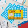 ETIQUETA ADHESIVA LESA NUMERO 9 FLUORESCENTE 5 PAQUETES CON 12 HOJAS