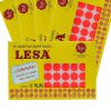 ETIQUETA ADHESIVA LESA NUMERO 9 FLUORESCENTE 5 PAQUETES CON 12 HOJAS