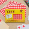 ETIQUETA ADHESIVA LESA NUMERO 9 FLUORESCENTE 5 PAQUETES CON 12 HOJAS