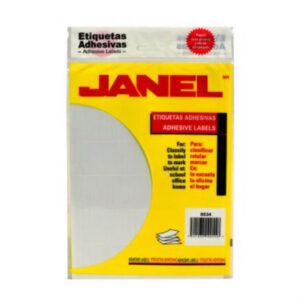 ETIQUETA DEL NUMERO 21 JANEL BLANCA 5 X 34 MM PAQUETE CON 2484 PIEZAS