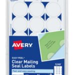 ETIQUETA LASER CIRCULAR AVERY TRANSPARENTE 480 PIEZAS 5248