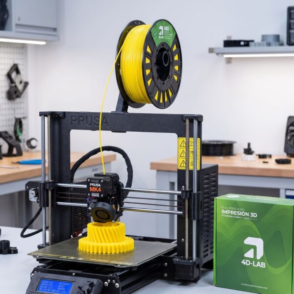 FILAMENTO PARA IMPRESION 3D 4DLAB ABS AMARILLO BOBINA DE 1 KG CFIX1ABS-4