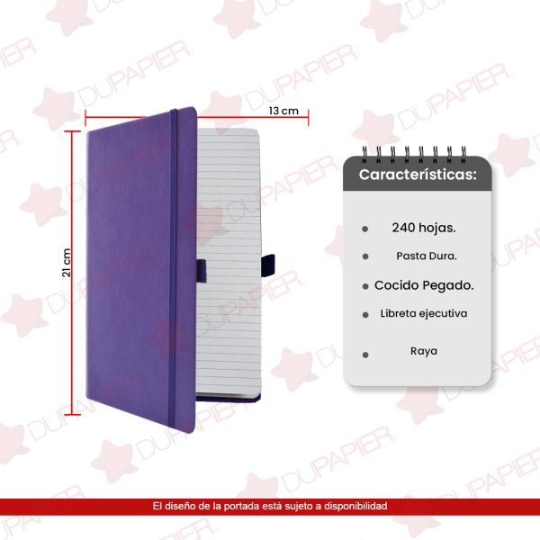 LIBRETA-DE-NOTAS-DANPEX-TUCSON-COLOR-MORADO-RAYA-CON-160-PAGINAS_L301-012_1-1 LIBRETA DE NOTAS DANPEX TUCSON TUA500 RAYA 80 HOJAS PASTA DURA