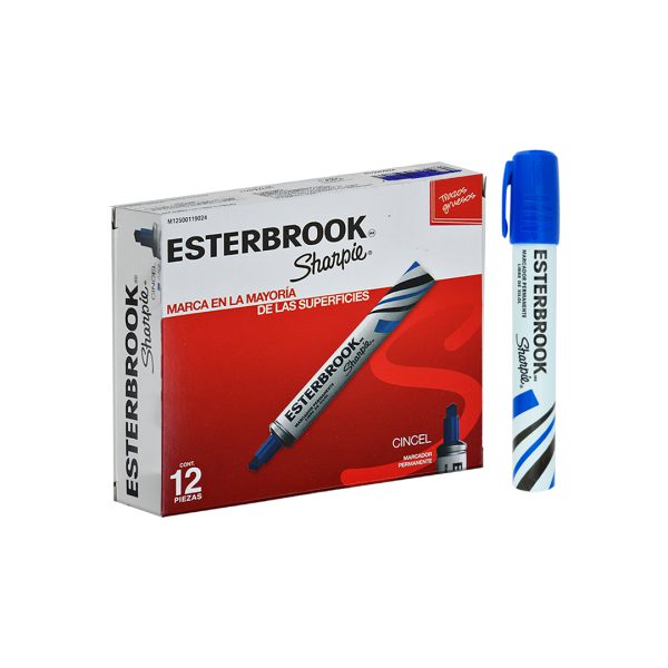 MARCADOR PERMANENTE SHARPIE ESTERBROOK ESTUCHE CON 12 PIEZAS
