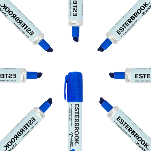 MARCADOR PERMANENTE SHARPIE ESTERBROOK ESTUCHE CON 12 PIEZAS