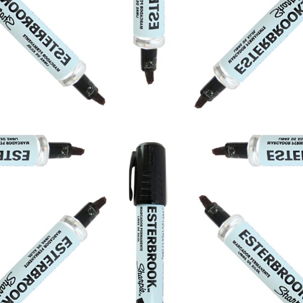 MARCADOR PERMANENTE SHARPIE ESTERBROOK ESTUCHE CON 12 PIEZAS