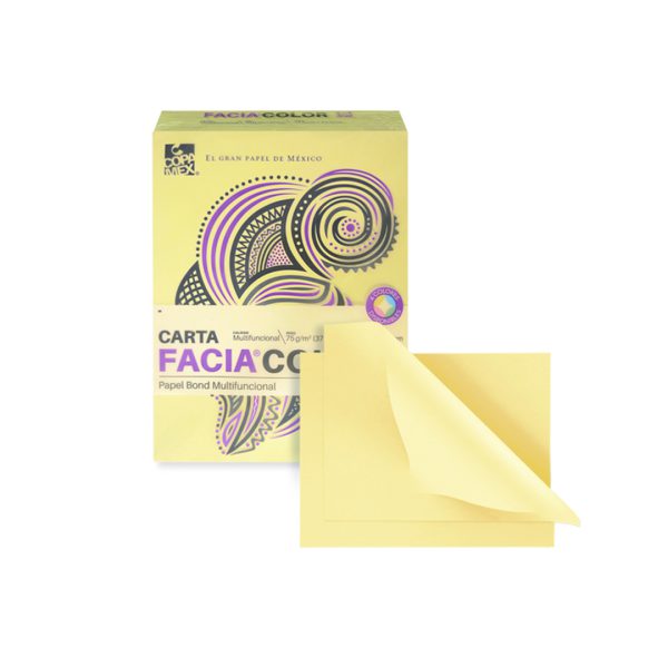PAPEL BOND CARTA FACIA COLOR 75 G PAQUETE CON 500 HOJAS
