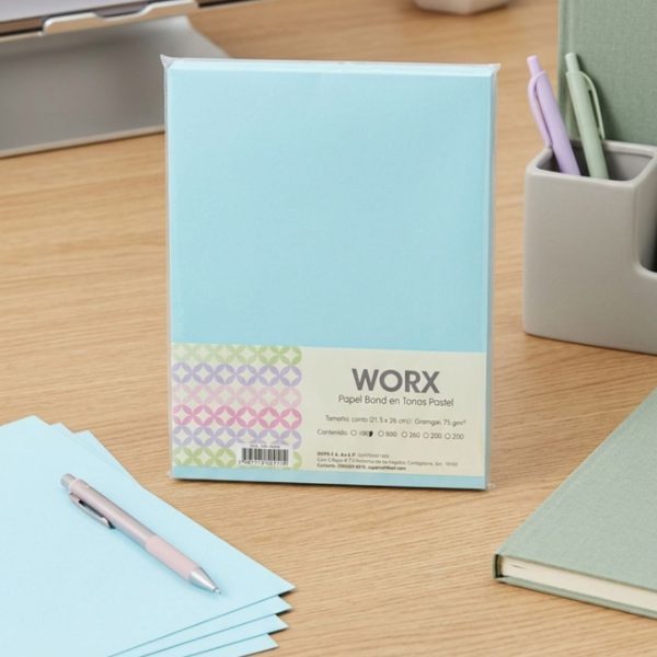 PAPEL CARTA SUPRA BOND COLOR PASTEL BRIGHT PAQUETE CON 100 HOJAS