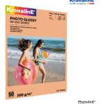 PAPEL PHOTO GLOSSY KRONALINE 200G .216X.279 M PAQUETE CON 50 HOJAS PH202