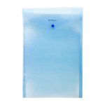 SOBRE DE PLASTICO PORTADOCUMENTOS OXFORD F953A AZUL TRASLUCIDO OFICIO VERTICAL CON BOTON