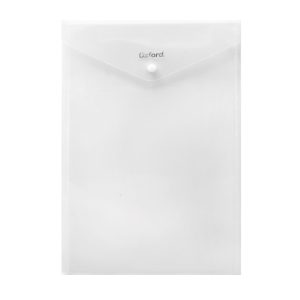SOBRE DE PLASTICO PORTADOCUMENTOS OXFORD F953B BLANCO TRASLUCIDO OFICIO VERTICAL CON BOTON